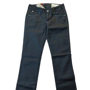 G-Star Raw GS01 - 3301 Faye Stripe Zipper Pocket Blue Denim Jeans Sz 27 NWT